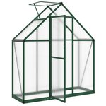 vidaXL Serre avec cadre de base vert 169x58x195 cm aluminium