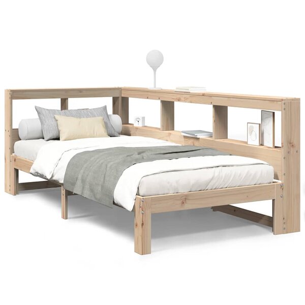 vidaXL Lit bibliothèque sans matelas 90x200 cm bois de pin massif
