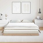 Structure de lit au sol vidaXL Blanc 140x220 cm Bois massif Pin