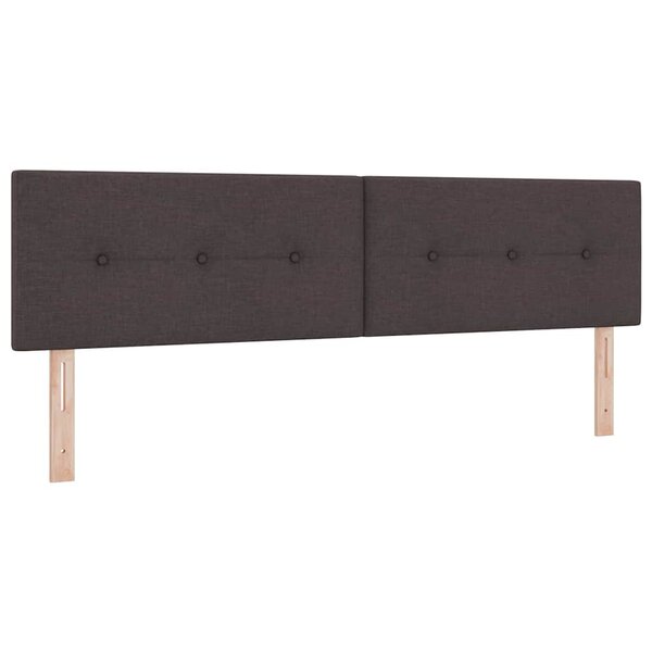 vidaXL Tête de lit LED avec bandes LED Marron foncé 180 cm tissu