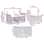 vidaXL Ensemble de canapé de jardin 13 Pièces Noir polyrotin