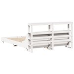 vidaXL Cadre de lit sans matelas blanc 140x200 cm bois de pin massif