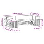 vidaXL Ensemble de canapés d'extérieur 9 pc Gris Naturel et Clair