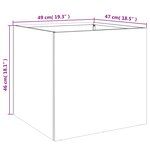 vidaXL Jardinières 2 Pièces argenté 49x47x46 cm acier galvanisé