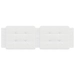 vidaXL Coussin de tête de lit Zadar blanc 160 cm similicuir