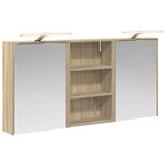 vidaXL Ensemble de Meubles de Salle de Bain 3 Pièces 126 x 16 x 62.5 cm