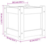 vidaXL Jardinière 31x31x31 cm bois de pin imprégné