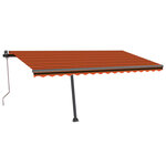 vidaXL Auvent automatique sur pied 450x300 cm Orange/marron