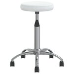 vidaXL Chaise de bureau pivotante Blanc Similicuir