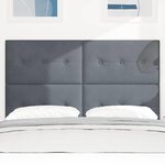 vidaXL Tête de lit Gris foncé 144 cm Velours