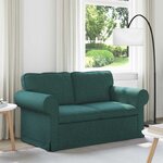 vidaXL Canapé Vert foncé 215 x 82 x 80 cm tissu
