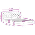vidaXL Cadre de lit avec LED sans matelas rose 160x200 cm velours