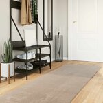 vidaXL Tapis doux à poils moyens et lavable HUARTE Sable 80 x 500 cm