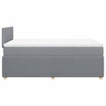 vidaXL Sommier à lattes de lit avec matelas Gris clair 120x200cm Tissu