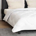 vidaXL Duvet d'été simple avec oreiller 3 Pièces Blanc Microfibre