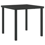 vidaXL Ensemble de salle à manger pour jardin 5 Pièces Noir