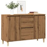vidaXL Buffet chêne artisanal 102x35x70 cm bois d'ingénierie