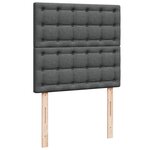 vidaXL Sommier à lattes de lit et matelas Gris foncé 90x190 cm Tissu