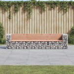 vidaXL Banc jardin design gabion 287x71x65 5 cm bois massif de douglas
