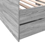 vidaXL Lit de jour et tiroirs sonoma gris 90x190 cm bois d'ingénierie