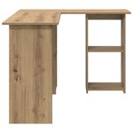 vidaXL Bureau en chêne artisanal Chêne artisanal Panneau de particules