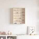 vidaXL Boîte d'Exposition en Bois Marron 40 x 8 5 x 54 cm Contreplaqué