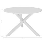 vidaXL Mobilier de salle à manger 5 Pièces MDF Blanc