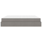 vidaXL Cadre de lit avec stockage Taupe 200 x 200 cm tissu