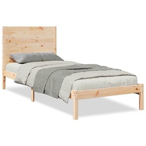 vidaXL Cadre de lit extra long sans matelas 90x210 cm bois massif