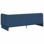 vidaXL Cadre de lit d'angle avec matelas Bleu 80 x 200 cm tissu
