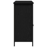 vidaXL Buffet Noir Chêne 100x35x75 cm Bois d'ingénierie
