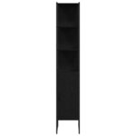 vidaXL Ensemble de mobilier de salle de bain avec étagère 4 Pièces Noir