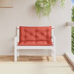 vidaXL Coussins de banc de jardin lot de 2 rouge mélangé tissu
