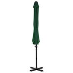vidaXL Parasol de jardin en porte-à-faux et poteau en aluminium vert
