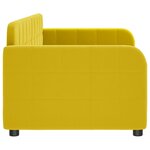 vidaXL Lit de repos sans matelas jaune 80x200 cm velours