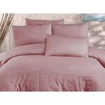 Parure de lit - housse de couette 220 x 240 + 2 taies d'oreiller 60 x 60 80 coton- Poudre