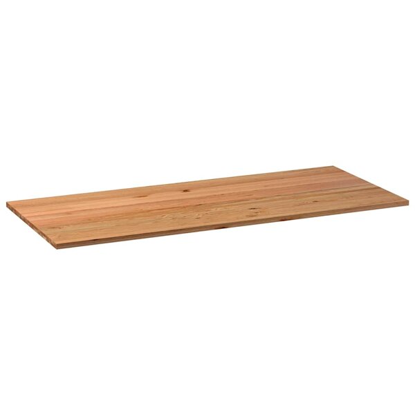 vidaXL Dessus de table marron clair bois chêne massif rectangulaire