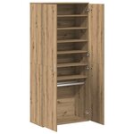 vidaXL Haut de Mobilier avec étagère chêne artisanal 80 x 39 x 178 cm