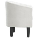 vidaXL Chaise cabriolet blanc similicuir