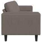 Sofa en tissu avec coussin Gris clair 208 cm Tissu en velours côtelé