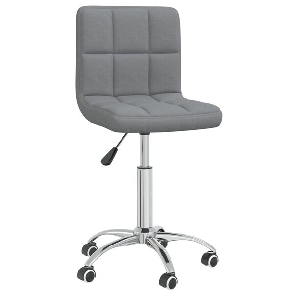 Chaise fauteuil siège pivotante de bureau informatique étude clair tissu gris 02_0024109