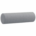 vidaXL Canapé 3 places avec oreillers gris clair 180 cm tissu