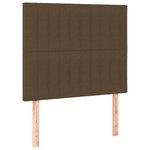 vidaXL Cadre de lit avec tête de lit marron foncé 120x200 cm Tissu