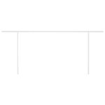 vidaXL Auvent manuel rétractable avec poteaux 6x3 m Crème