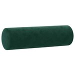 vidaXL Ensemble de canapés 3 Pièces avec coussins vert foncé velours