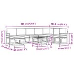 vidaXL Ensemble de canapés d'extérieur 9 pc Blanc et anthracite