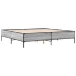 vidaXL Cadre de lit sans matelas sonoma gris 200x200 cm
