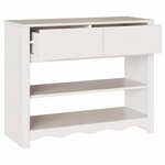 vidaXL Table console avec tiroir Drammen Blanc 89.5 x 37 x 73 cm