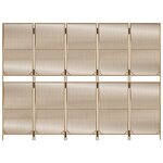 vidaXL Cloison de séparation 5 panneaux beige résine tressée