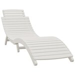 vidaXL Chaises longues lot de 2 avec table blanc bois massif d'acacia